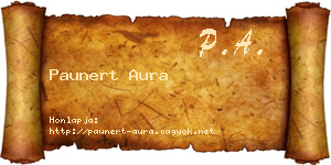 Paunert Aura névjegykártya